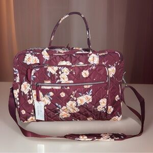 New Vera Bradley Weekender Travel Bag Blooms & Branches Performance Twill